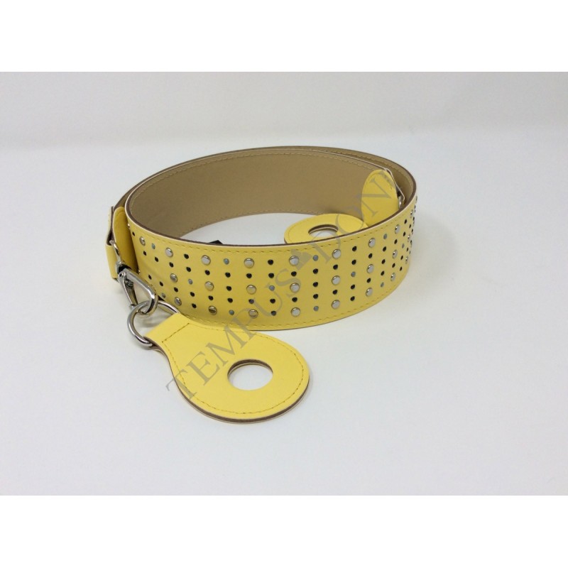 FullSpot - Tracolla in ecopelle borchie giallo