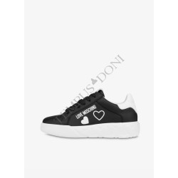 LOVE MOSCHINO - SNEAKERS VITELLO NERO HEART