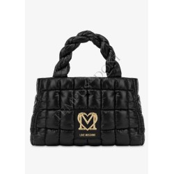 LOVE MOSCHINO - SHOPPER PICCOLA NYON TRAP. NERO