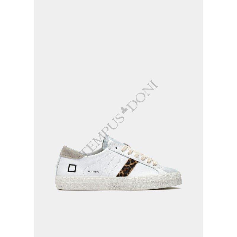 Scarpe D.A.T.E - HILL LOW VINTAGE CALF WHITE-LEOPARD - DONNA