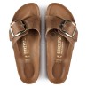BIRKENSTOCK DONNA - Madrid Big Buckle Pelle oliata - Cognac