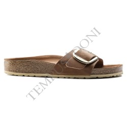 BIRKENSTOCK DONNA - Madrid Big Buckle Pelle oliata - Cognac