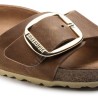 BIRKENSTOCK DONNA - Madrid Big Buckle Pelle oliata - Cognac