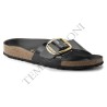 BIRKENSTOCK DONNA - Madrid Big Buckle Pelle naturale vernice - High Shine Black