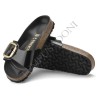 BIRKENSTOCK DONNA - Madrid Big Buckle Pelle naturale vernice - High Shine Black
