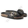 BIRKENSTOCK DONNA - Madrid Big Buckle Pelle naturale vernice - High Shine Black