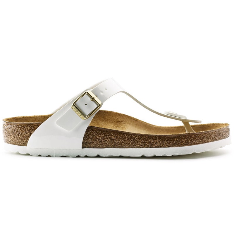 BIRKENSTOCK DONNA - Gizeh Birko-Flor - Patent White