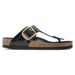 BIRKENSTOCK DONNA - Gizeh Big Buckle Pelle naturale vernice - High Shine Black