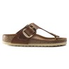 BIRKENSTOCK DONNA - Gizeh Big Buckle Pelle oliata - Cognac
