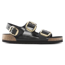 BIRKENSTOCK - Milano Big Buckle Pelle naturale vernice  - DONNA