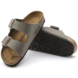 BIRKENSTOCK DONNA -  Arizona Birko-Flor Nubuck - Stone