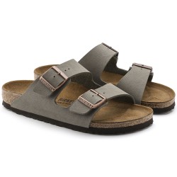 BIRKENSTOCK DONNA -  Arizona Birko-Flor Nubuck - Stone
