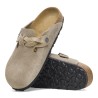 BIRKENSTOCK DONNA -  Boston Braided Pelle scamosciata  Taupe
