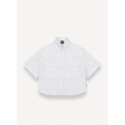 COLAMR - Camicia a maniche corte in cotone - BIANCO