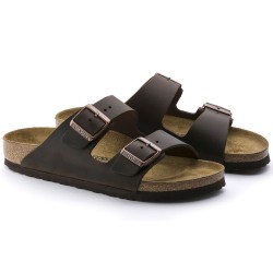 BIRKENSTOCK DONNA - Arizona Pelle oliata - Habana