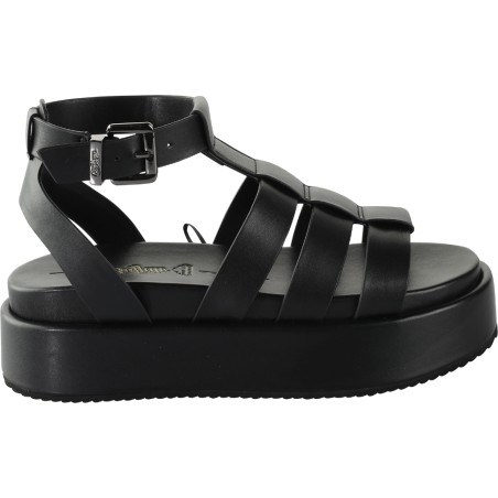 BUFFALO -  Noa Greek Sandal-vegan nappa-black