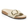 BIRKENSTOCK DONNA - Madrid Big Buckle Pelle naturale vernice - High-Shine Ecru