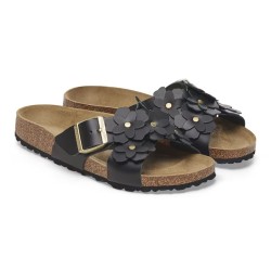 BIRKENSTOCK DONNA - Siena Flower Embellishment Pelle naturale - Black