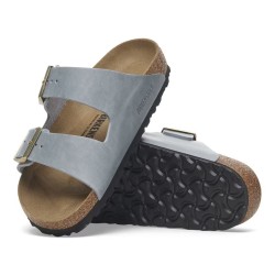 BIRKENSTOCK DONNA - Arizona Pelle oliata - Basalt Gray