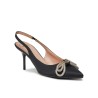 LOVE MOSCHINO - DECOLLETE SPILLO RASO NERO - DONNA