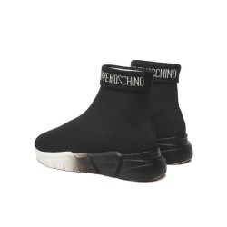 LOVE MOSCHINO - SNEAKERS RUNNING CALZA NERO - DONNA