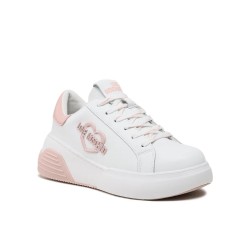 LOVE MOSCHINO - SNEAKERS VITELLO BIANCO CIPRIA - DONNA