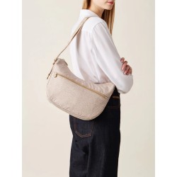 BORBONESE - TRACOLLA LUNA BAG SMALL - SABBIA