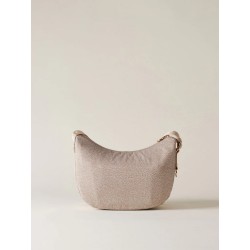BORBONESE - TRACOLLA LUNA BAG SMALL - SABBIA