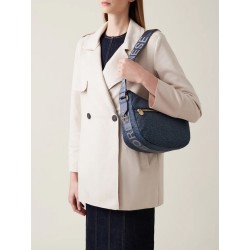 BORBONESE - TRACOLLA LUNA BAG SMALL - DENIM