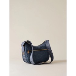 BORBONESE - TRACOLLA LUNA BAG SMALL - DENIM