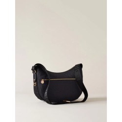 BORBONESE - TRACOLLA LUNA BAG SMALL - DARK BLACK