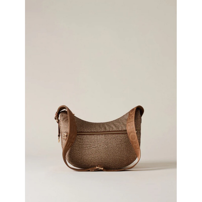 BORBONESE - TRACOLLA LUNA BAG SMALL - BEIGE