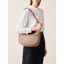 BORBONESE - TRACOLLA LUNA BAG SMALL - BEIGE