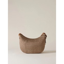 BORBONESE - TRACOLLA LUNA BAG SMALL - BEIGE