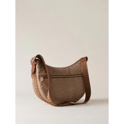 BORBONESE - TRACOLLA LUNA BAG MIDDLE - BEIGE