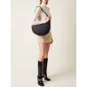 BORBONESE - TRACOLLA LUNA BAG MIDDLE - DARK BLACK