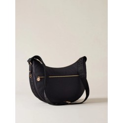BORBONESE - TRACOLLA LUNA BAG MIDDLE - DARK BLACK