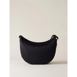 BORBONESE - TRACOLLA LUNA BAG MIDDLE - DARK BLACK