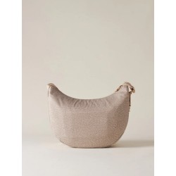 BORBONESE - TRACOLLA LUNA BAG MIDDLE - SABBIA