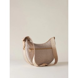 BORBONESE - TRACOLLA LUNA BAG MIDDLE - SABBIA