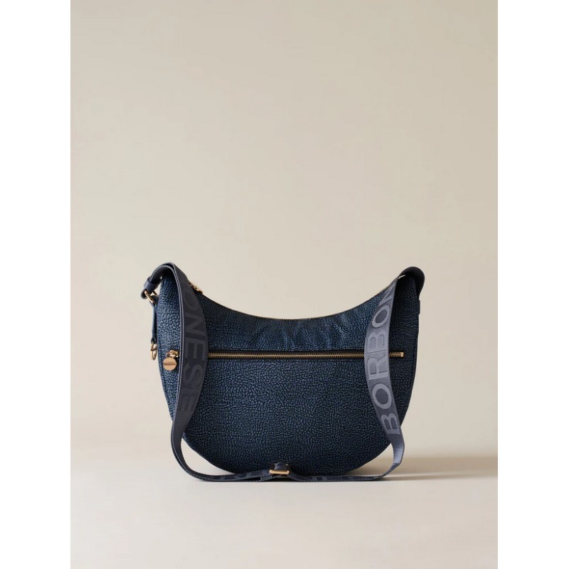 BORBONESE - TRACOLLA LUNA BAG MIDDLE - DENIM