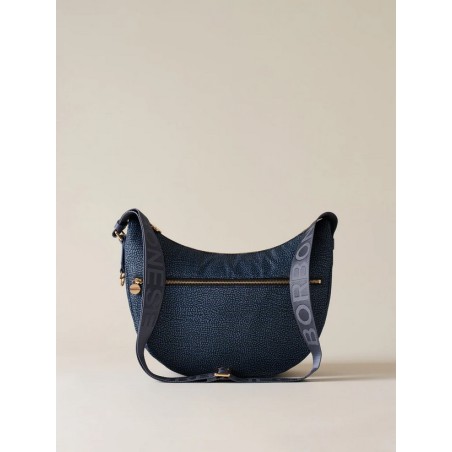 BORBONESE - TRACOLLA LUNA BAG MIDDLE - DENIM