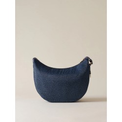 BORBONESE - TRACOLLA LUNA BAG MIDDLE - DENIM
