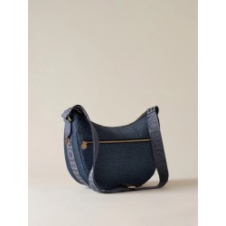BORBONESE - TRACOLLA LUNA BAG MIDDLE - DENIM
