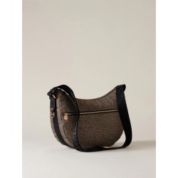 BORBONESE - TRACOLLA LUNA BAG MIDDLE - NATURALE