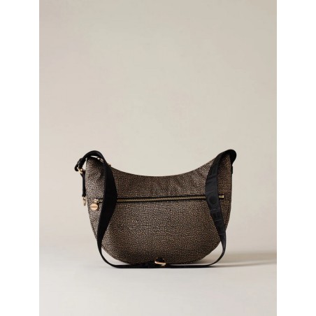 BORBONESE - TRACOLLA LUNA BAG MIDDLE - NATURALE