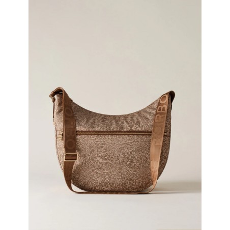 BORBONESE - TRACOLLA ECO LINE LUNA BAG MEDIUM - BEIGE