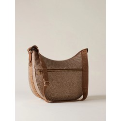 BORBONESE - TRACOLLA ECO LINE LUNA BAG MEDIUM - BEIGE