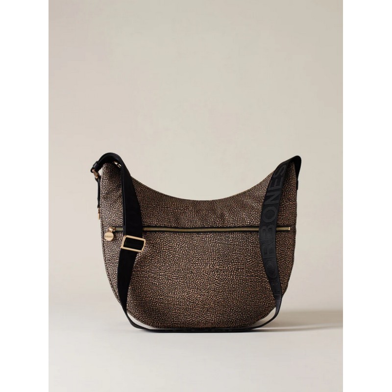 BORBONESE - TRACOLLA ECO LINE LUNA BAG MEDIUM - NATURALE