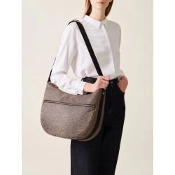 BORBONESE - TRACOLLA ECO LINE LUNA BAG MEDIUM - NATURALE